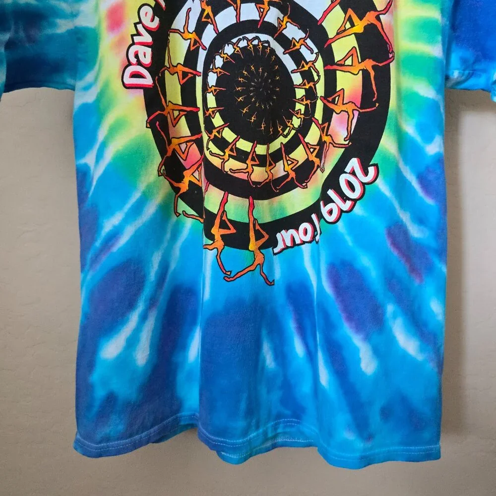 Dave Matthews Band 2019 Concert Tour Tie Dye Graphic T-Shirt Men’s Large Unisex - Picture 4 of 11